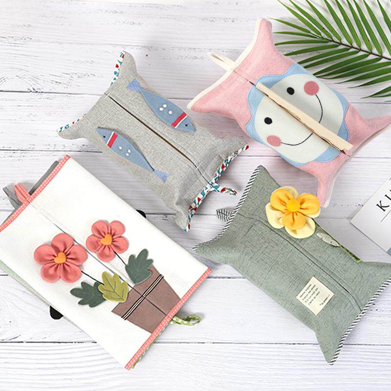 Creative drawing paper towels box hanging wall style cute living room cloth art paper towel Hanging Smoke Paper Bag Crammy bedroom teenage girl-Taobao