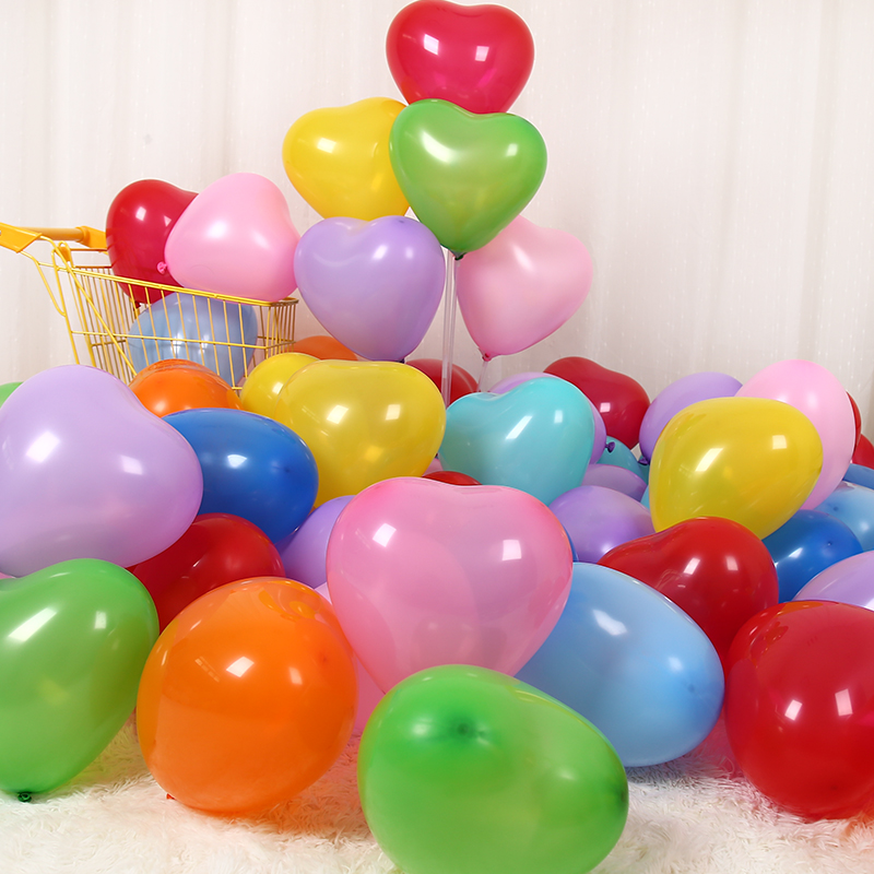 Caring Balloon Thicken School Season Decoration Wedding Confession White Placement Birthday Wedding House Jewelry Store Seven-night Scene Decoration