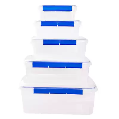 Fresh-keeping box hotel storage box transparent box Music buckle outer box box Square sealed plastic box refrigerator food box