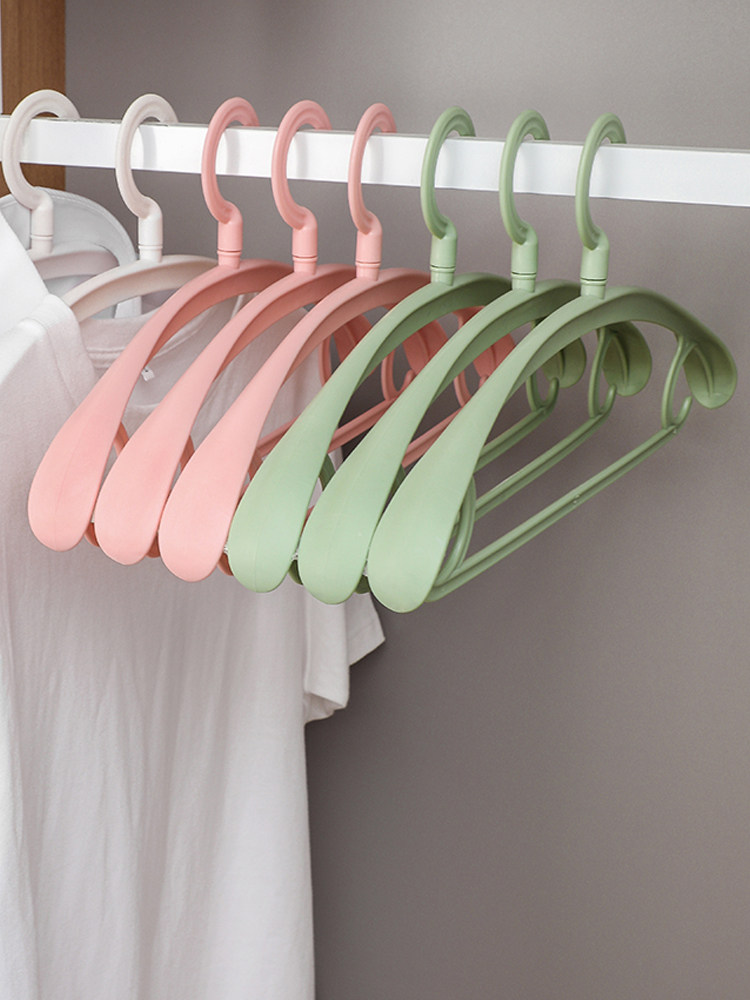 Hangers Household hanging clothes Plastic wide shoulder without mark drying clothes strut hook clothing store with adult non-slip clothes hang