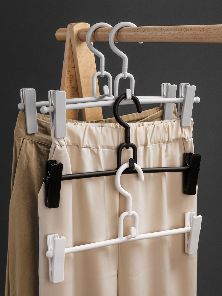 Superimposing hanger Skirt Pants Frame wardrobe Inner Clothes clips No-dent Home Pants Clip Hung Jk Hanfu Contained Pants Rack