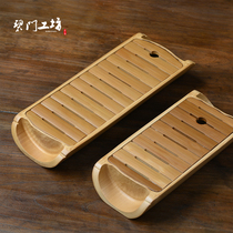 Blue Gate workshop Zen Bamboo tea tray Mini tea Sea Small tea table Water storage Kung Fu tea tea tray Household Bamboo joint pot holder