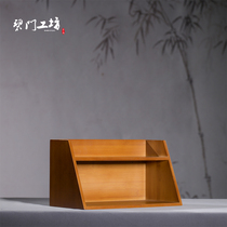 Blue door workshop Antique teacup rack Teapot storage cabinet Bamboo multi-Baoge Bamboo tea shed Zen small tea rack display cabinet