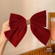 Красная цепь с бантиком, заколка