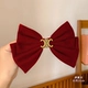 Красная заколка с бантиком
