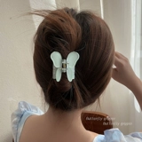 Заколка-крабик с бабочкой, заколка для волос, матовая акула, шпильки для волос, аксессуар для волос