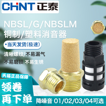 Chint Pneumatic Muffler Flat Head Plastic Long Head Solenoid Valve Silencer BSL-01 02 03 04 Noise Reduction