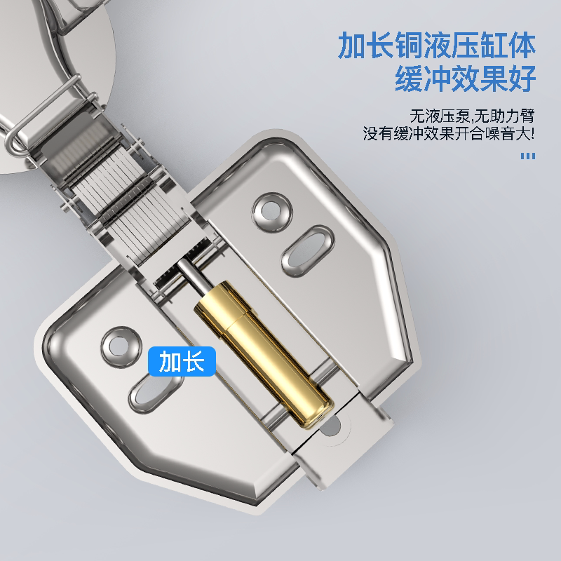 Cushion Folding Hinge Hinge 304 Stainless Steel Cabinet Door Five Gold Accessories Wardrobe Plane Spring Hydraulic Damping-Taobao