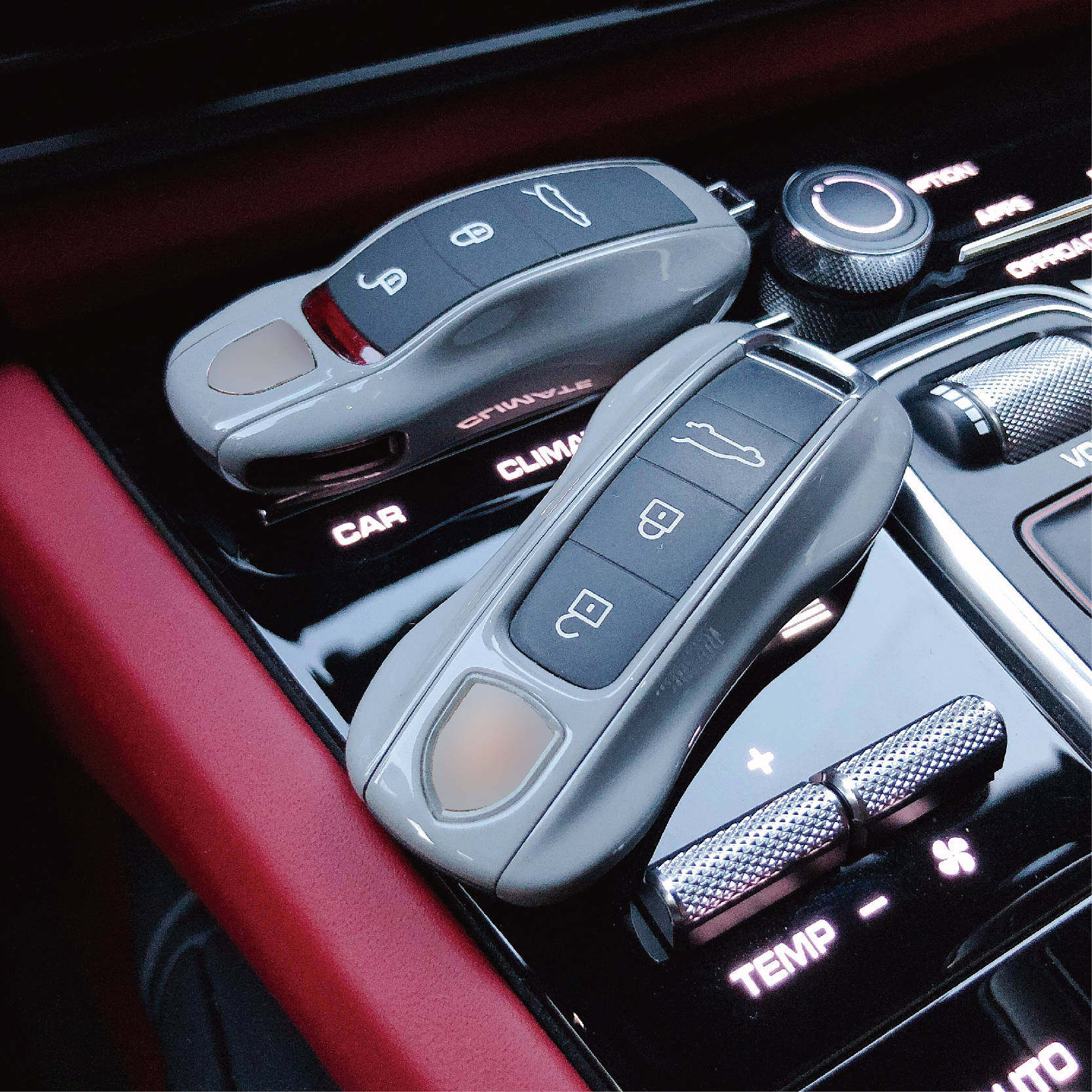 Porsche special gray key shell buckle simple new and old Cayenne macan911 Panamera 718Taycan