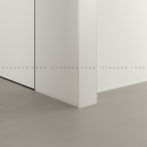 White rhino style small round edge entrance door cover aluminum alloy extremely narrow simple line ultra-thin window cover bag cover