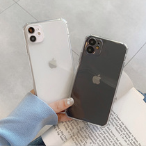 Simple transparent for Apple 11 Pro Max mobile phone case iphoneX XS XR silicone gel 8plus anti-fall 7p SE female ultra-thin cold and fresh wind square all-pack soft shell