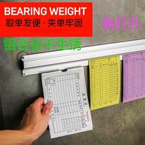 Thickened Wall insert single aluminum alloy kitchen small ticket clip menu clip paper holder hotel restaurant clip single device