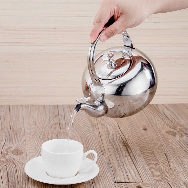 304 Thickened Stainless Steel Teapot Bubble Teapot Teapot with strainer Dining Room Hotel Hotel With Kettle Home