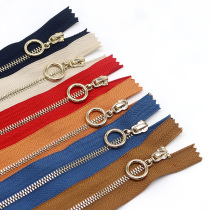 Metal pocket zipper No 3 closed tail dress bag placket neckline Dress length adjustable zipper accessories