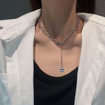 South Korea East Gate sterling silver thick necklace female ins hip hop 2021 New Net red niche design sense choker