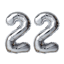 40-inch silver and black digital balloons for adults birthday anniversary celebration party decoration decorated with aluminum film floating in the air 1465