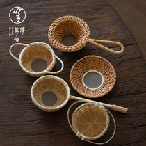 Falling Sheng Hand Crafted Bamboo Rattan Tea Leak Tea Filter Tea Filter Tea Filter Tea Septer Creativity Day Style Kongfu Tea Instrumental Accessories