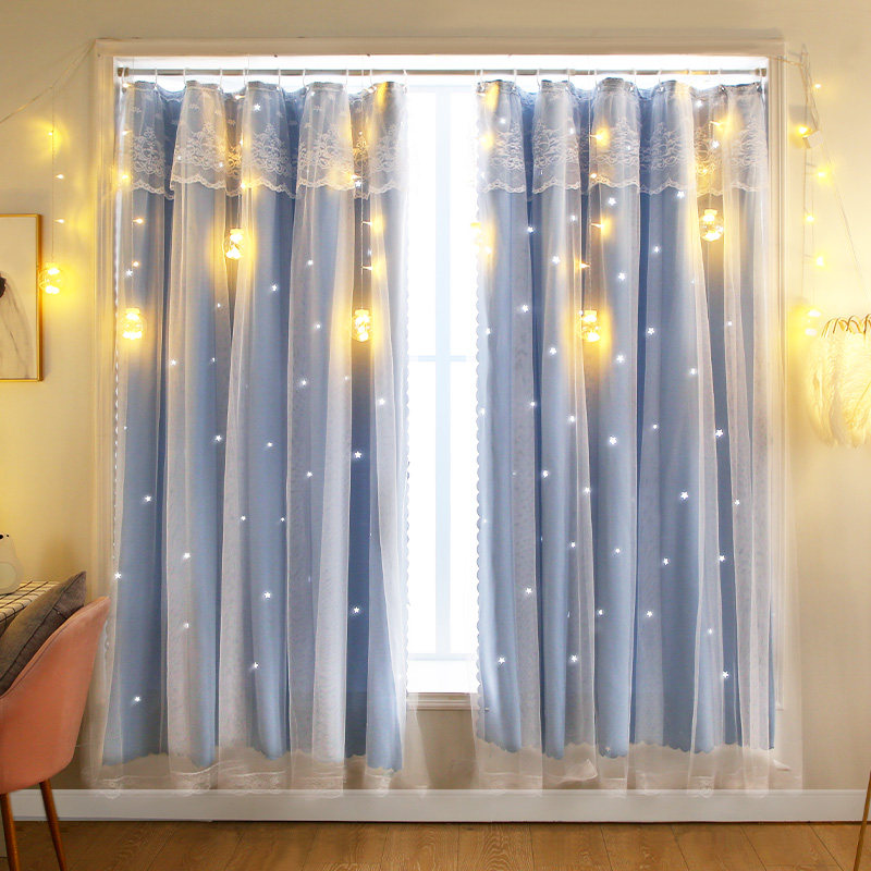 Curtains 2021 New Shade Free to install Telescopic Rod Magic Stick bedroom Balcony Floating window umbral cloth All
