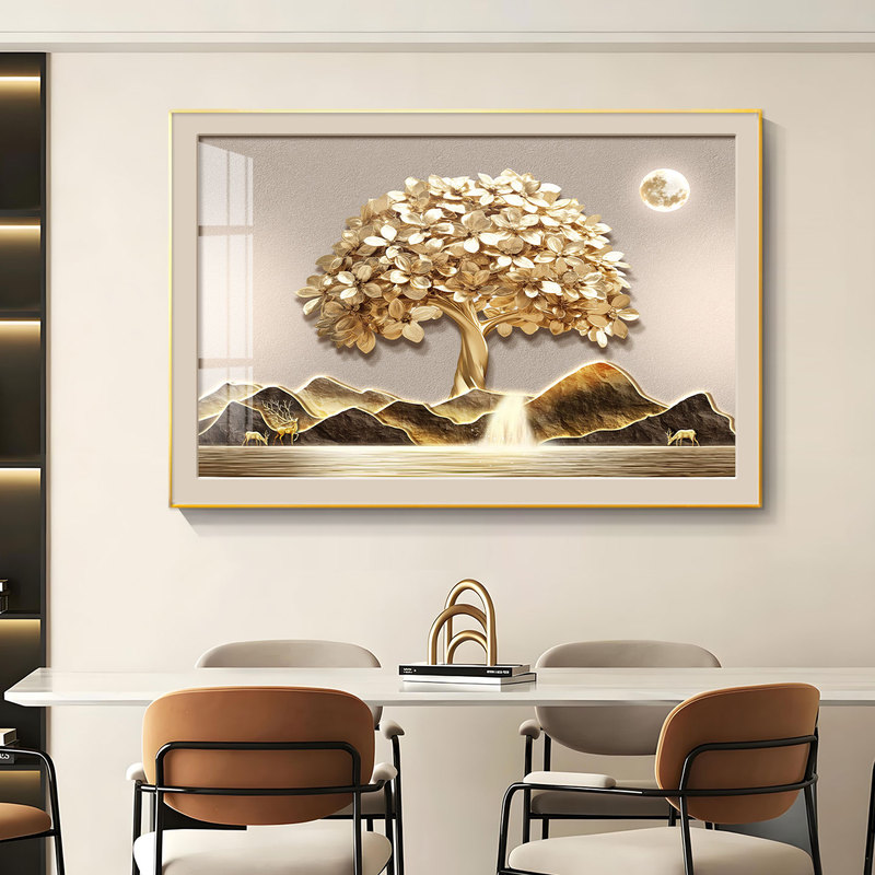 Light Luxury Restaurant Decorative Painting, Horizontal Single Panel Wall Art for Dining Room, Dining Table, High-End Entryway, Living Room Wall Art Light Luxury Restaurant Decorative Painting, Horizontal Single Panel Wall Art for Dining Room, Dining Table, High-End Entryway, Living Room Wall Art