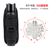 Outdoor Tactique Quick Pull Flashlight Couverture 360 Degrees Swivel Nylon Waist Sleeve Leather Strap Retour Clip Torch Bag Hand Electric Sleeve