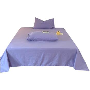 Ug73ins solid color pure cotton wash cotton single piece bed sheet student cotton 100 cotton 1.5m1.8 bed cover three