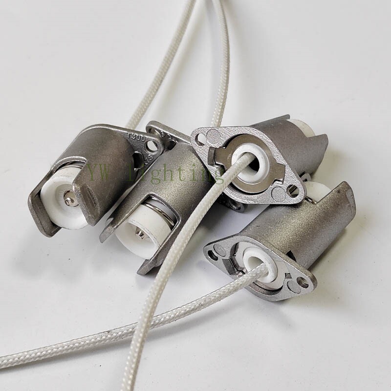耐高温25CM线长70W-1000W R7S/RX7S金卤灯/碘钨灯顶式陶瓷灯座-淘宝