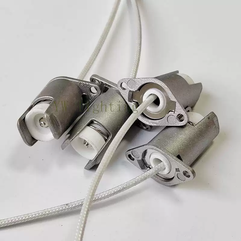 耐高温25CM线长70W-1000W R7S/RX7S金卤灯/碘钨灯顶式陶瓷灯座-淘宝