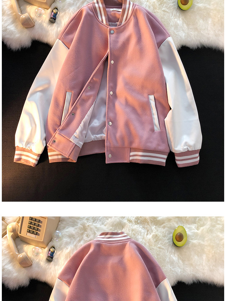 Одежда модная солнца защиты 日系cityboy黑白拼接外套oversize高街男vintage棒球服夹克情侣装