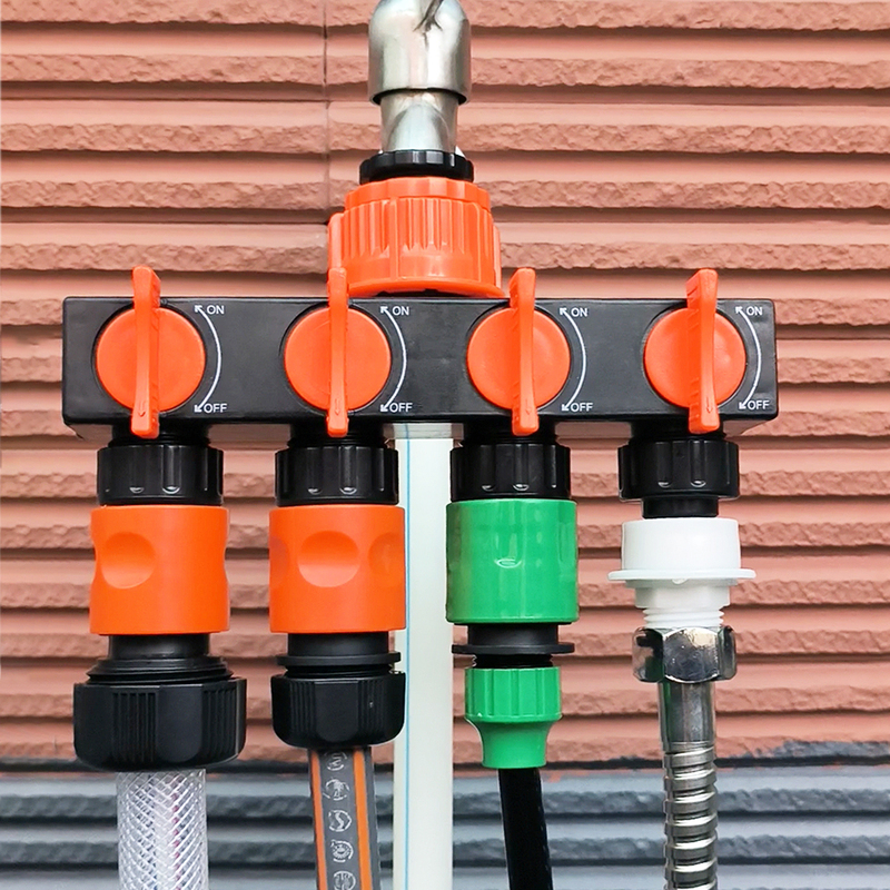 Faucet Diverter Adapter External Water Pipe Diverter Valve One Inlet Four Outlet Five-Way Valve Switch Adapter Faucet Diverter Adapter External Water Pipe Diverter Valve One Inlet Four Outlet Five-Way Valve Switch Adapter