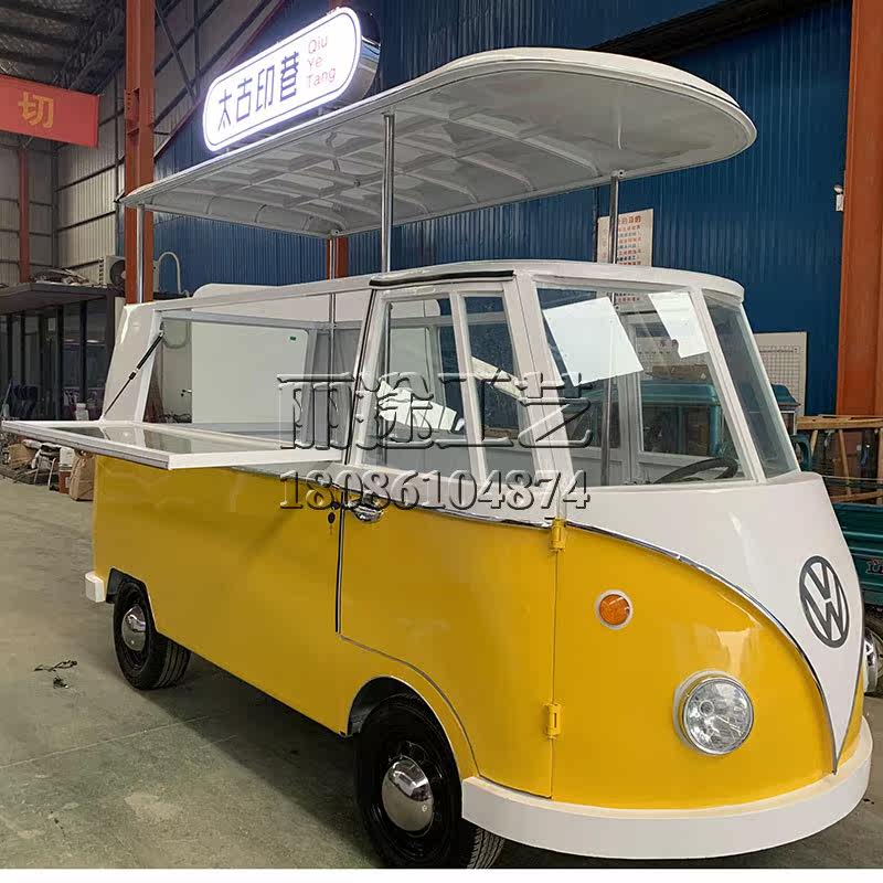 Retro Foss t1 multifunctional mobile dining car mall decorations beautiful Chen props milk tea gourmet snack car customization