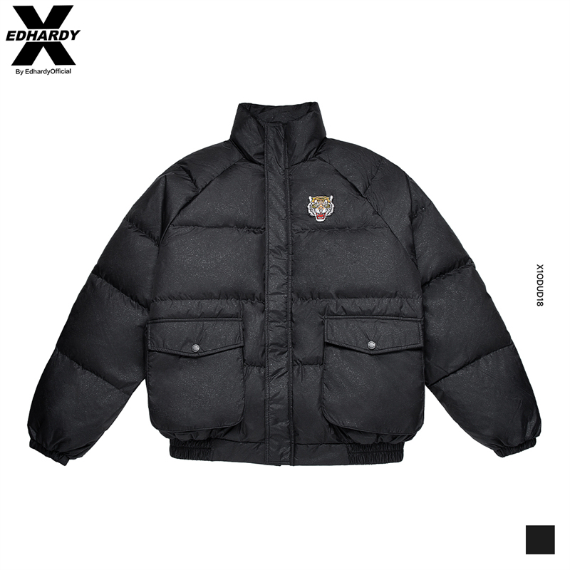 Edhardyx Winter Men's Starry down Jacket Trendy Coat Regular Stand Collar Loose White Duck down Edhardyx Winter Men's Starry down Jacket Trendy Coat Regular Stand Collar Loose White Duck down