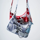 Портативная сумка подмышку, барсетка, нейлоновая сумка на одно плечо, цепь, «три в одном», популярно в интернете