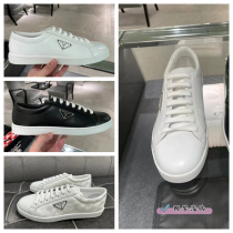 Direct from South Korea Prada Mens triangle logo round toe low-top sneakers 2EE376