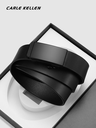 CARLE KELLEN belt men's genuine leather 2025 new first layer cowhide toothless automatic buckle men's belt belt