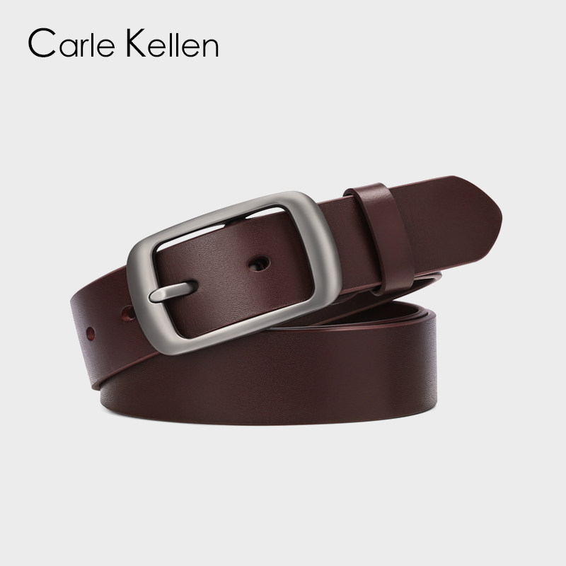 CarleKellen women's belt genuine leather pure cowhide belt women's decorative all-match fashion summer jeans belt