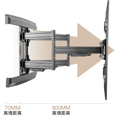 Brateck Большой экранный телевизор подвесной растяной растягивающейся вращающейся стены стент Universal 75 80 85 86 98