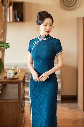 Живое благосостояние специальное выстрел Cheongsam Unferment Daily Draily Dress