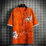 Tide, мультяшная тонкая базовая футболка с коротким рукавом с круглым воротником