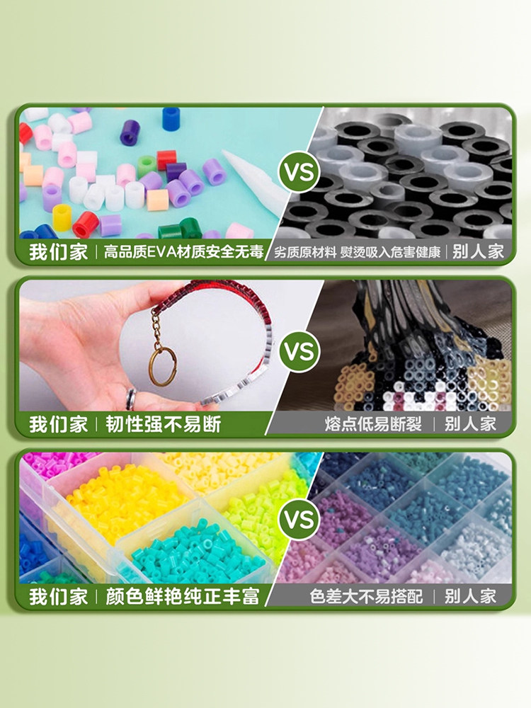 Handmade DIY Full-Color Beading 3D Material Kit Tools Fusion Bead Set Complete Set Same as Coco