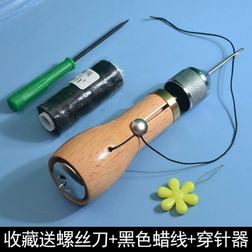 Кожаная ручная швейная ботинка