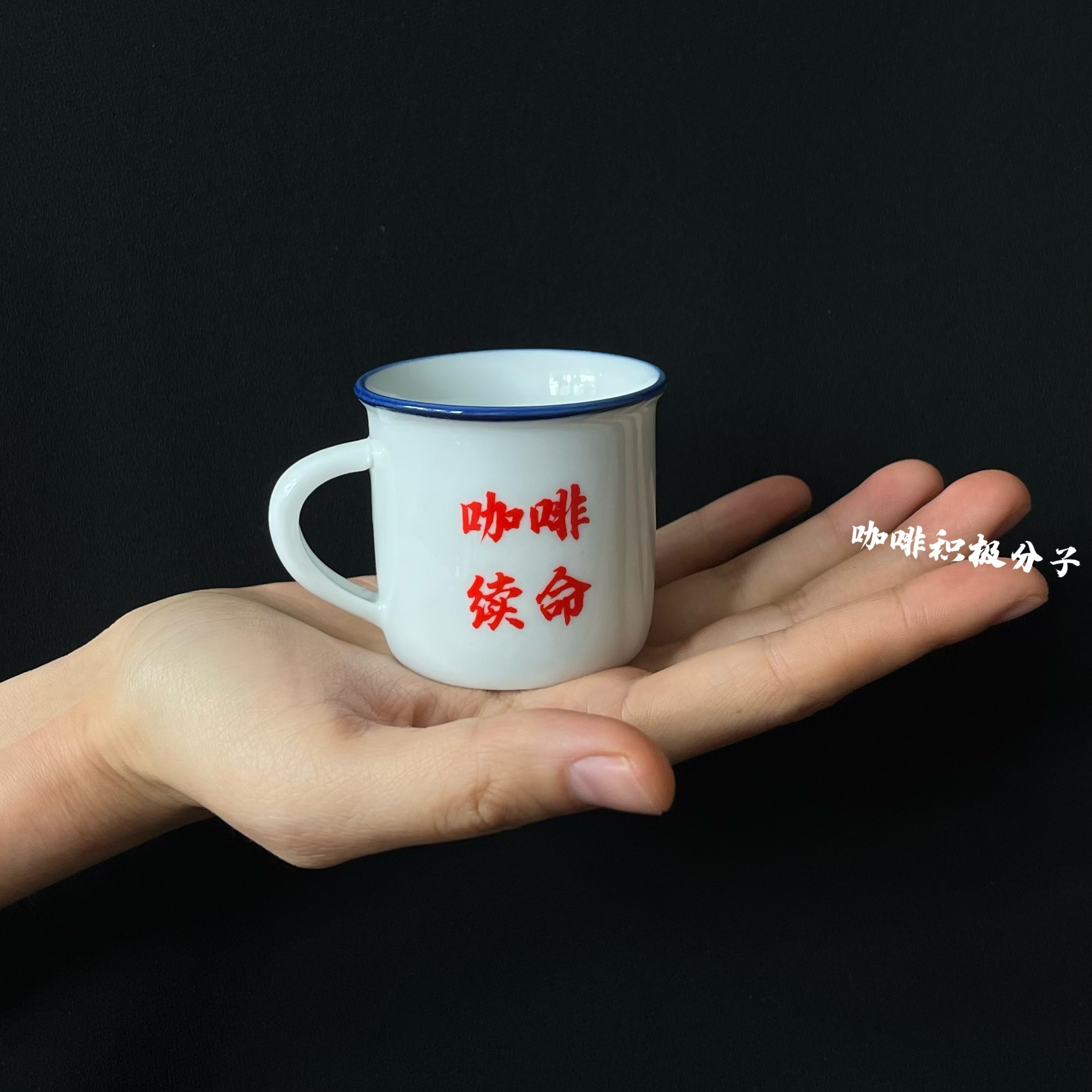 Coffee Activist) Original Ceramic Coffee Cup Handmade Cup Espresso Cup Small Capacity Companion Gift-Taobao