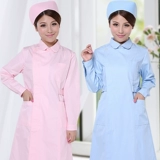 Униформа медсестры, белый халат, тонкий лонгслив для работы, короткий рукав, для салонов красоты