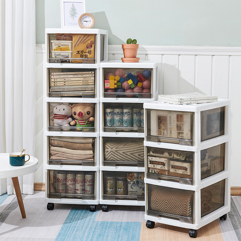 Toy containing box Home snacks book containing box drawer Multilayer lockers Plastic Finishing Boxes Transparent-Taobao