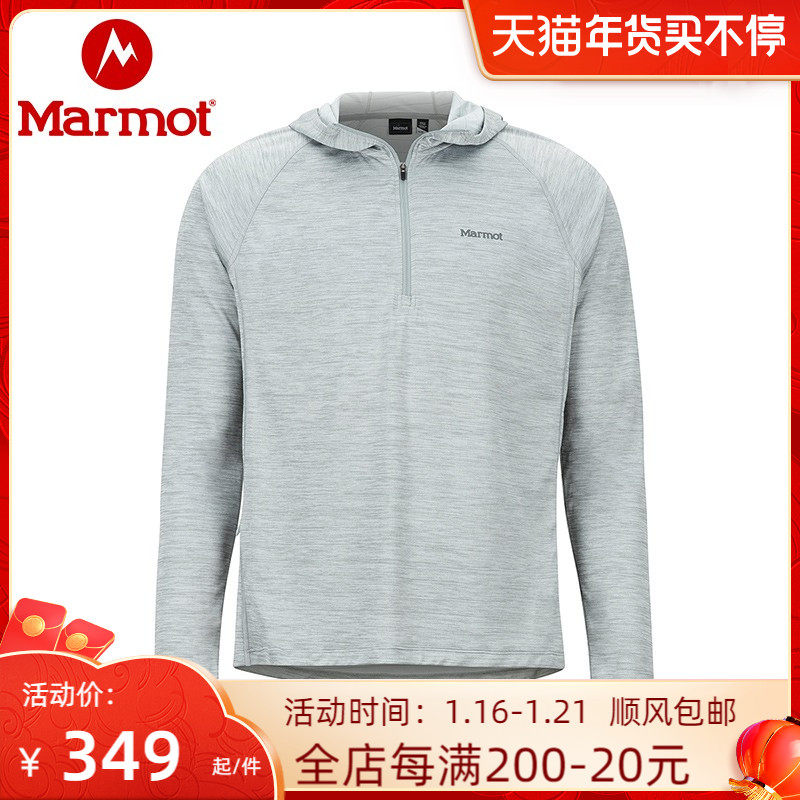 marmot Groundhog autumn sports outdoor leisure moisture absorption ranking soft and comfortable pullover men's thick T-shirt