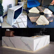 Minimalist wind extravaganza natural marble tabletop customised round tea table table top water bar TV cabinet set to do