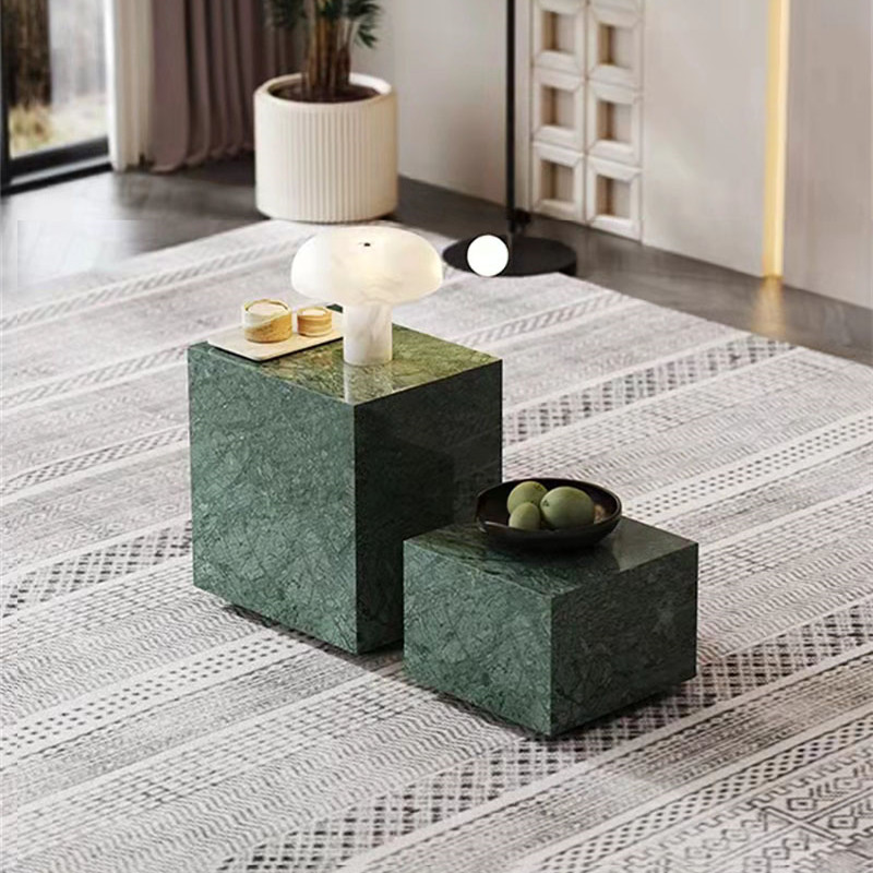 Minimalist modern natural marble India green tea a few light lavish high-end villas stone corners a few sides customized