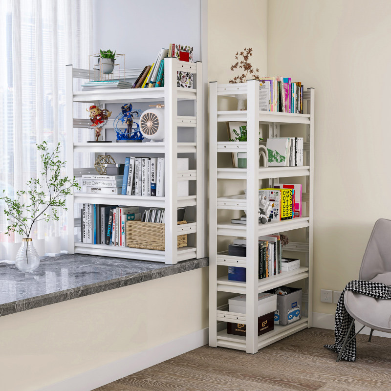 Nelly wrought iron bookshelf steel floor rack home living room bay window simple book storage layer shelf rack