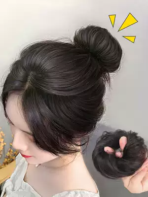 True hair ball head wig female hair fake Hairband antique wig bag hair decoration artifact fluffy natural lazy Hairband