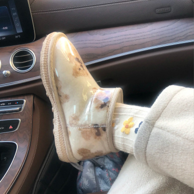 taobao agent Fleece keep warm winter low boots platform, 2022 collection