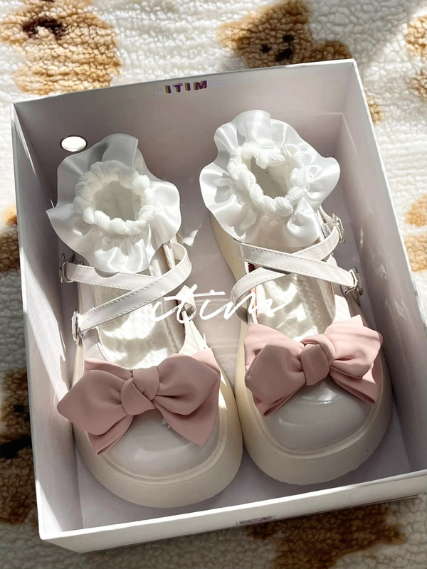 Itim Thick-Soled Platform Bow Leather Shoes for Women 2026 New Spring Lolita Big-Toe Shoes Mary Jane Shoes Itim Thick-Soled Platform Bow Leather Shoes for Women 2026 New Spring Lolita Big-Toe Shoes Mary Jane Shoes